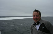 Scott and ice edge in the Bering Sea