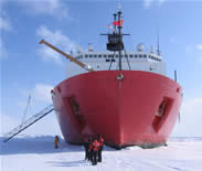 Healy at an ice station. Photo by C.Ladd.