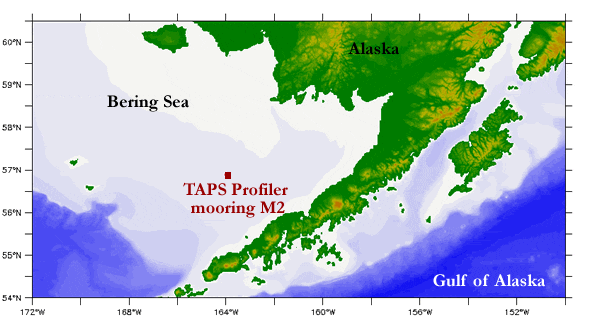 Map of M2 mooring location in Bering Sea