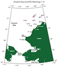 Chukchi Sea moorings map