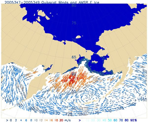 QuickScat Winds and ice images